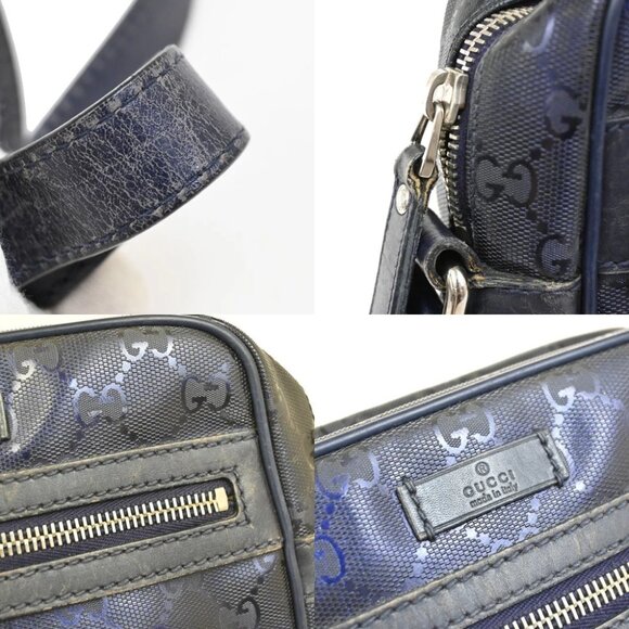 GUCCI Imprime GG Pattern Crossbody Shoulder Bag PVC Leather Purple - Picture 4 of 13